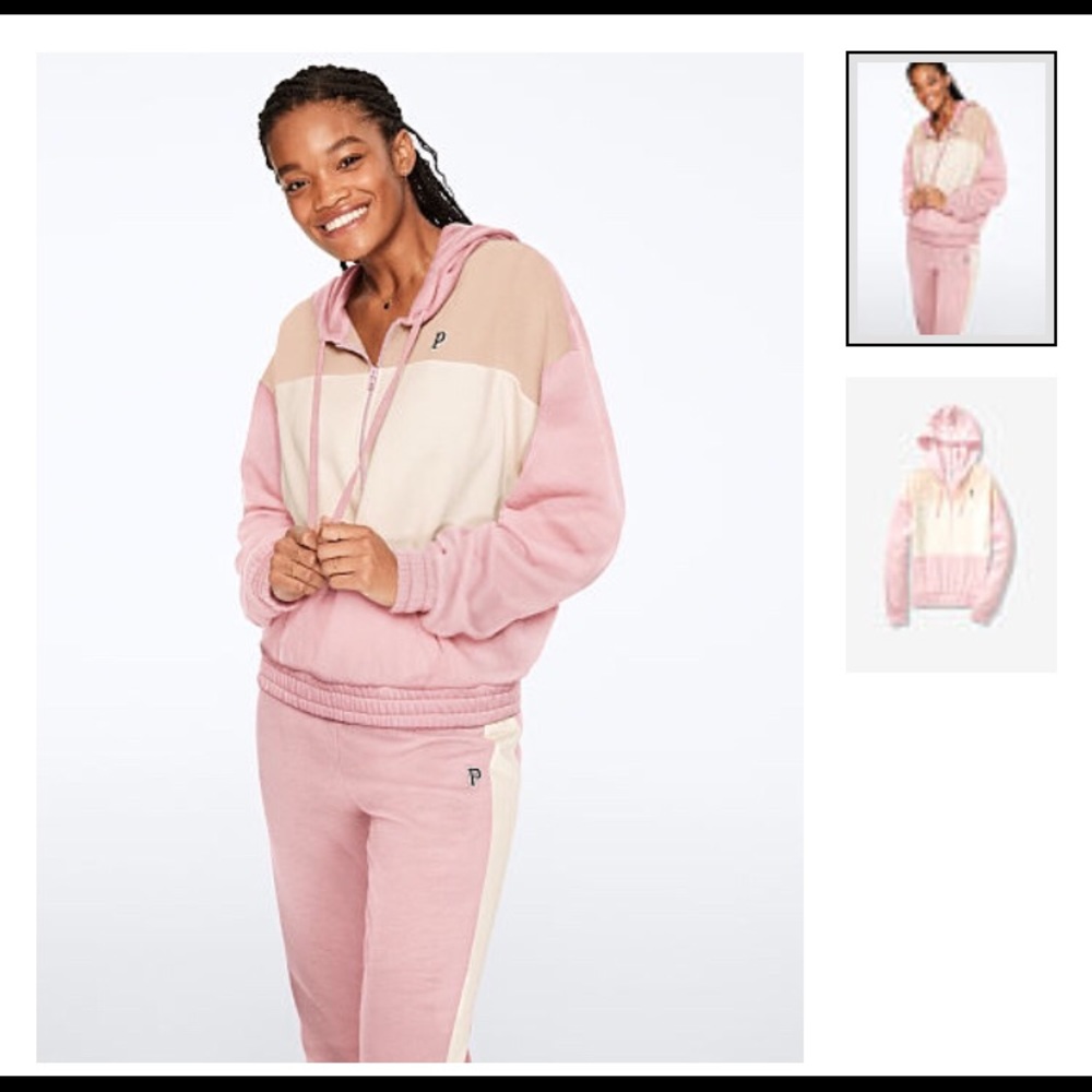 PINK Colorblock Pullover/pants large - Picture 2 of 4